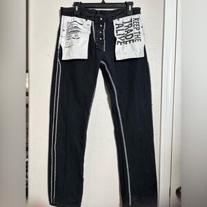 Men's RGT Rogue Territory Selvedge Japanese Denim, Made in USA Black Straight